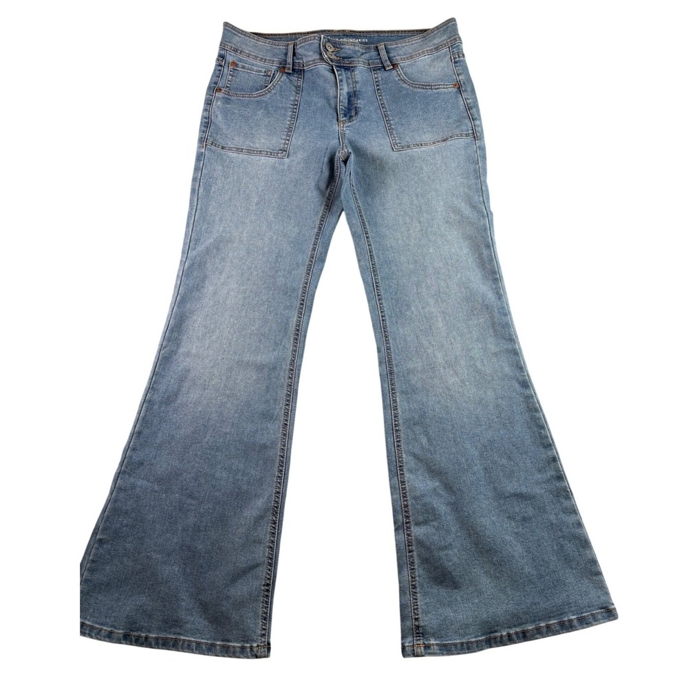 Women's Light Wash‎ Flare Jeans Button Fly Pockets Size 15